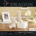 Home decor unique design high-heeled ceramic shoe flower vase
